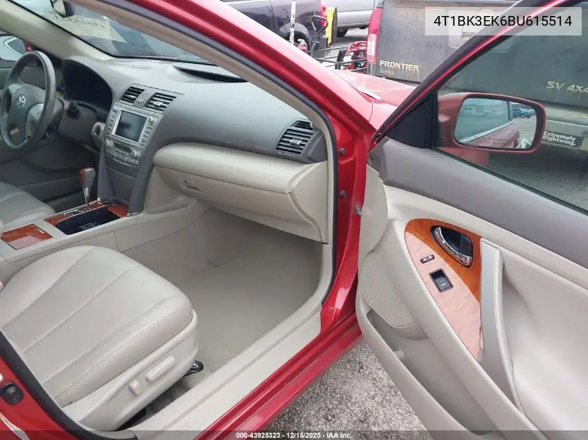 4T1BK3EK6BU615514 2011 Toyota Camry Xle V6