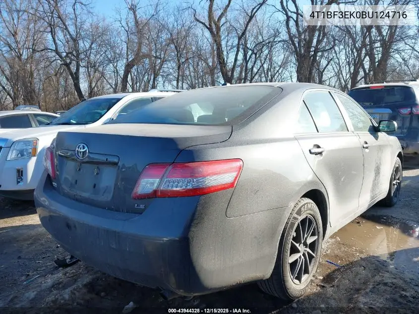 4T1BF3EK0BU124716 2011 Toyota Camry Le