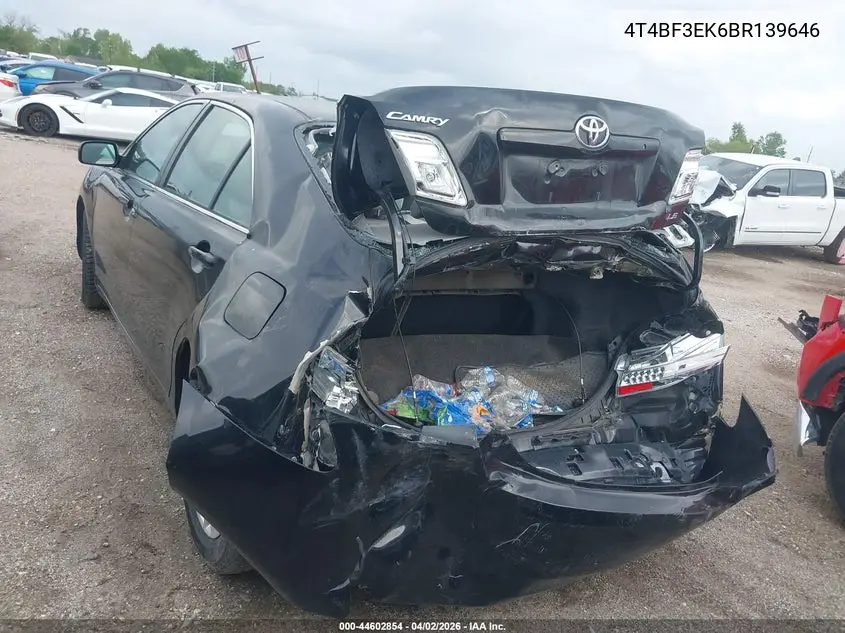 4T4BF3EK6BR139646 2011 Toyota Camry Le