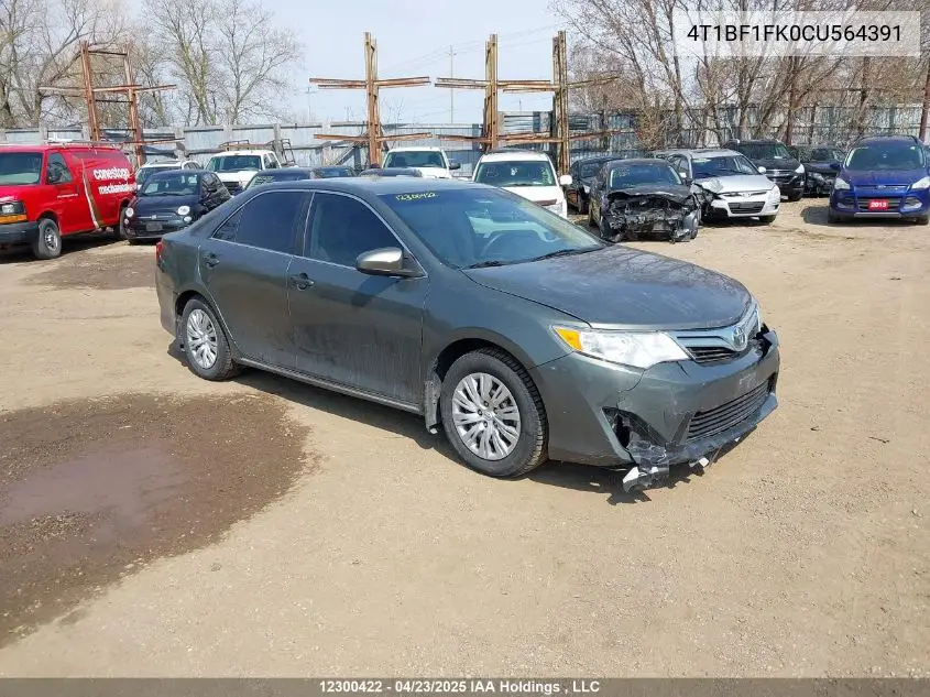 4T1BF1FK0CU564391 2012 Toyota Camry Le