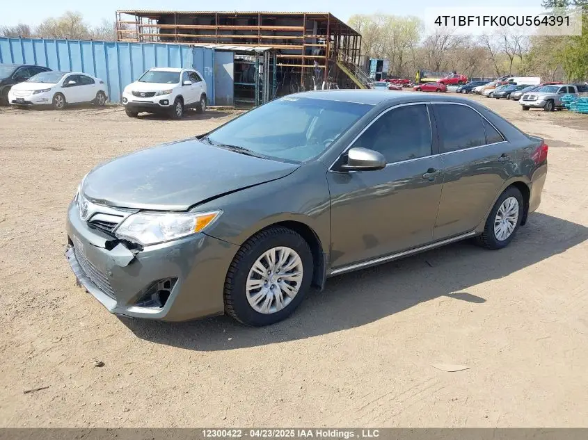 4T1BF1FK0CU564391 2012 Toyota Camry Le