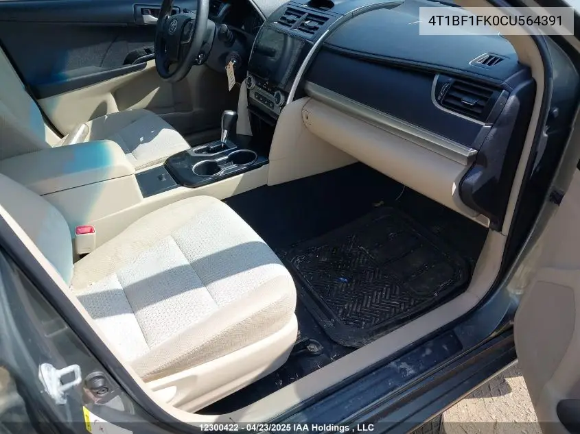 4T1BF1FK0CU564391 2012 Toyota Camry Le