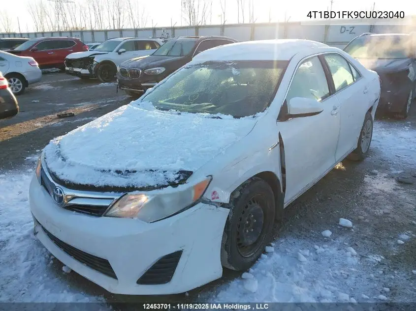 4T1BD1FK9CU023040 2012 Toyota Camry Hybrid Le