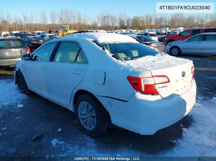 4T1BD1FK9CU023040 2012 Toyota Camry Hybrid Le