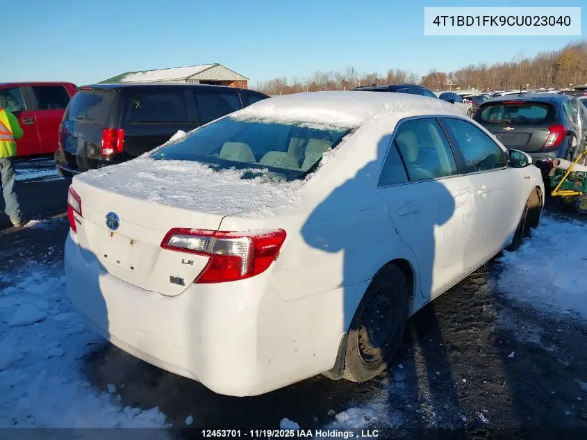 4T1BD1FK9CU023040 2012 Toyota Camry Hybrid Le
