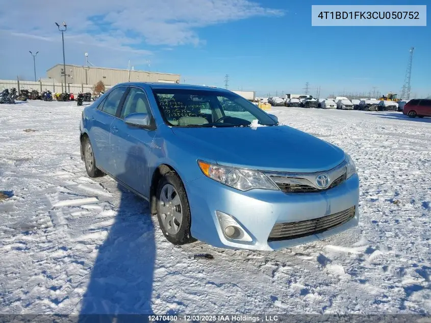 4T1BD1FK3CU050752 2012 Toyota Camry Hybrid Xle