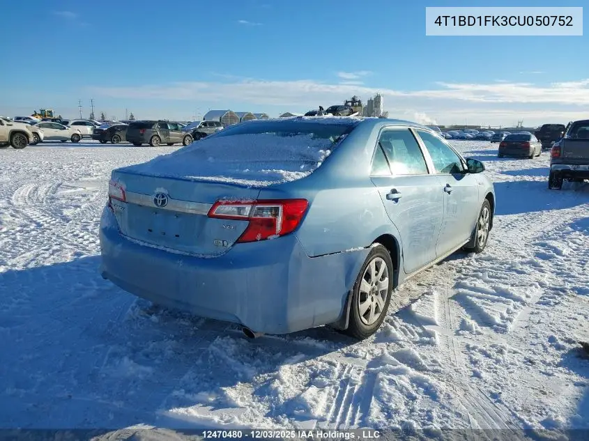 4T1BD1FK3CU050752 2012 Toyota Camry Hybrid Xle