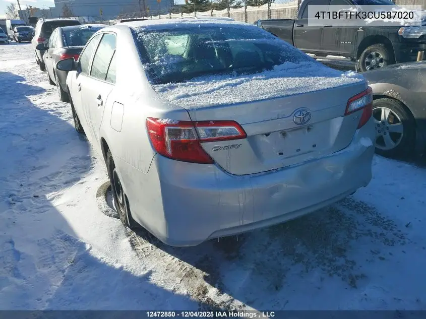 4T1BF1FK3CU587020 2012 Toyota Camry Se/Le/Xle