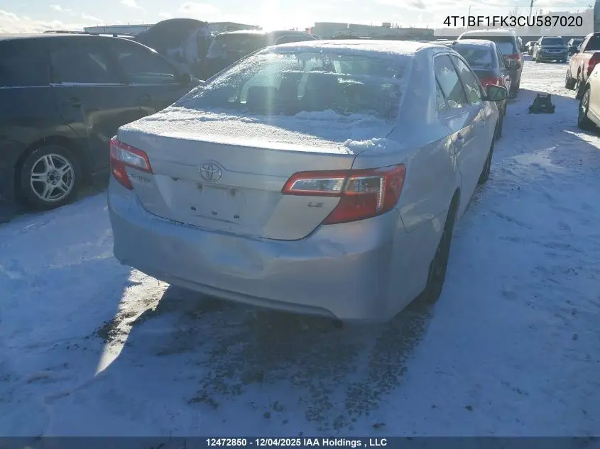4T1BF1FK3CU587020 2012 Toyota Camry Se/Le/Xle