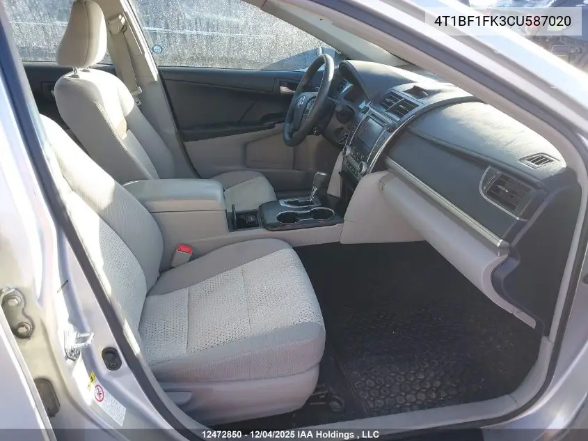 4T1BF1FK3CU587020 2012 Toyota Camry Se/Le/Xle