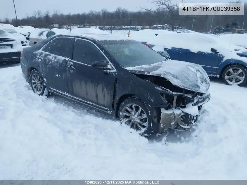 4T1BF1FK7CU039358 2012 Toyota Camry Le