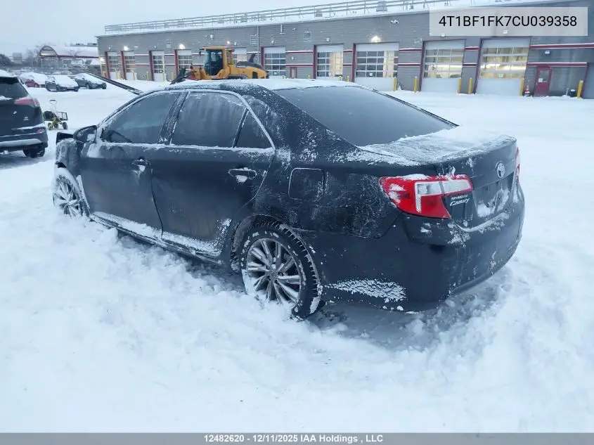 4T1BF1FK7CU039358 2012 Toyota Camry Le