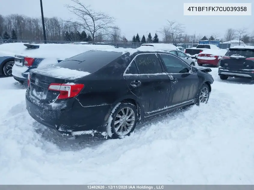 4T1BF1FK7CU039358 2012 Toyota Camry Le
