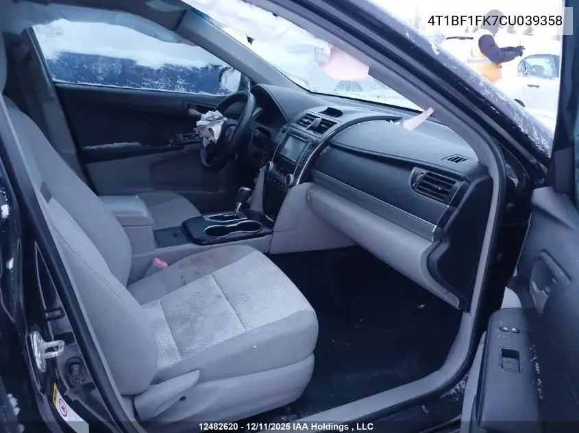 4T1BF1FK7CU039358 2012 Toyota Camry Le