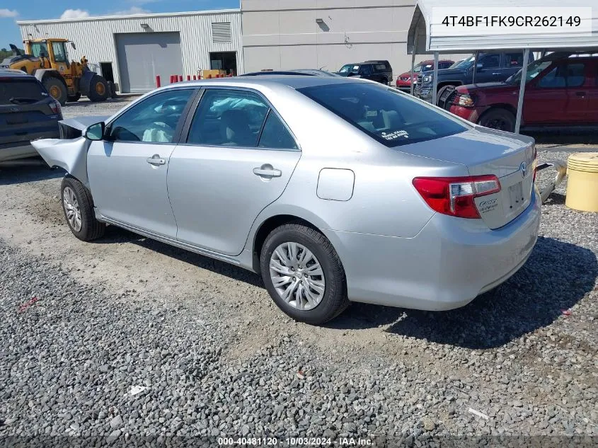 4T4BF1FK9CR262149 2012 Toyota Camry Le