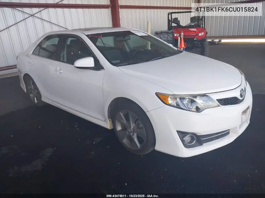 4T1BK1FK6CU015824 2012 Toyota Camry Se V6