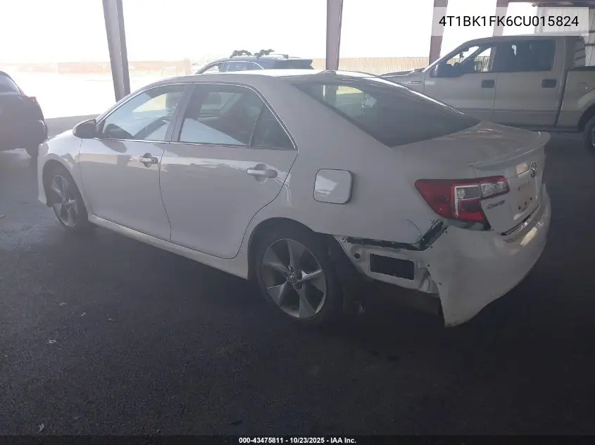 4T1BK1FK6CU015824 2012 Toyota Camry Se V6