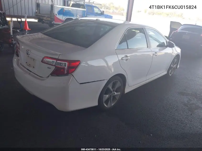 4T1BK1FK6CU015824 2012 Toyota Camry Se V6