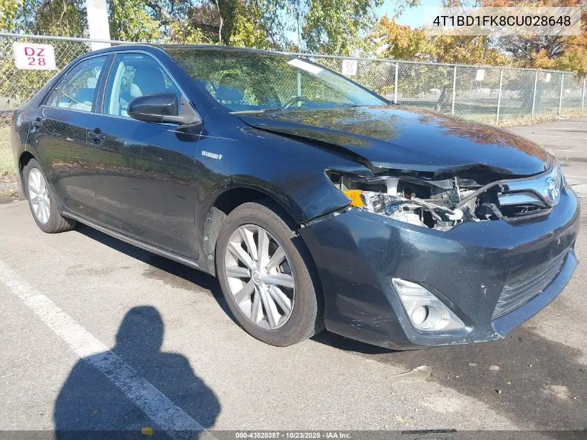 4T1BD1FK8CU028648 2012 Toyota Camry Hybrid Xle