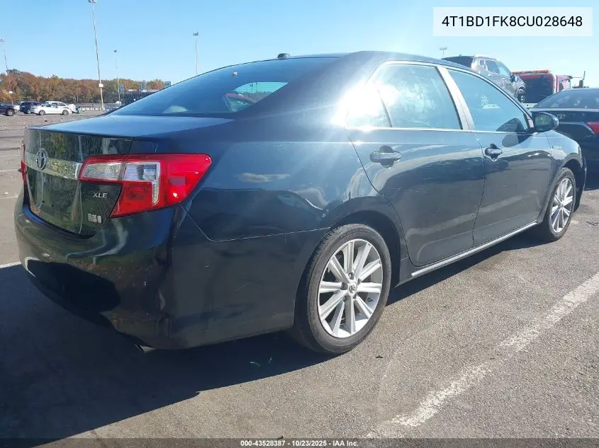 4T1BD1FK8CU028648 2012 Toyota Camry Hybrid Xle