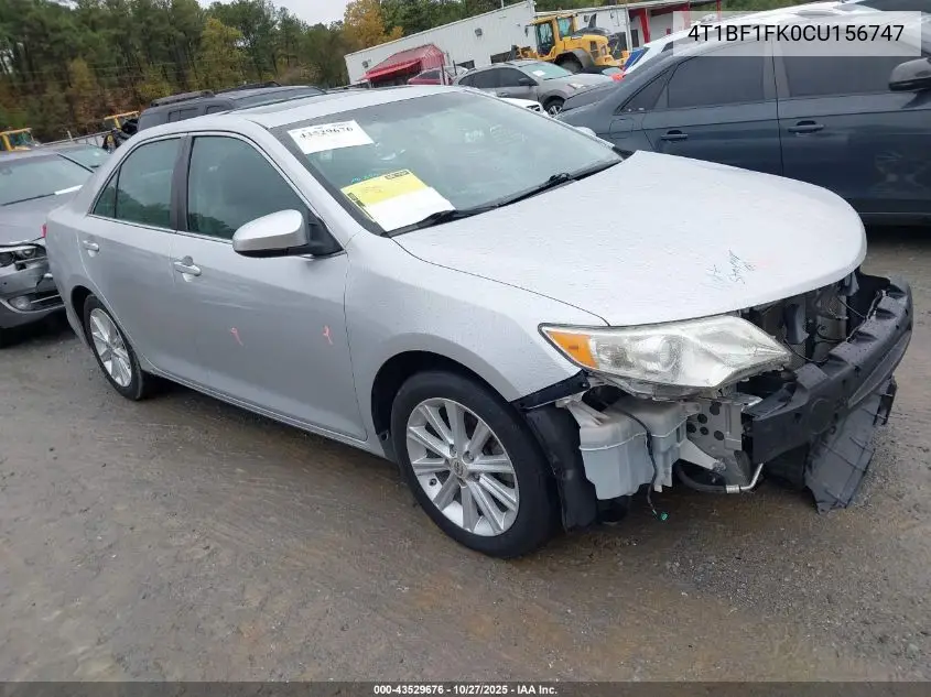 4T1BF1FK0CU156747 2012 Toyota Camry Xle