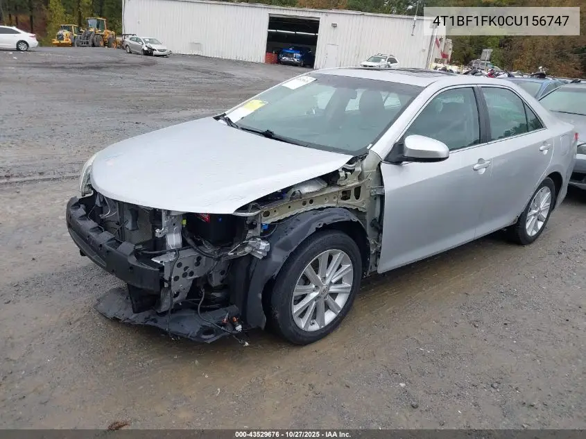 4T1BF1FK0CU156747 2012 Toyota Camry Xle