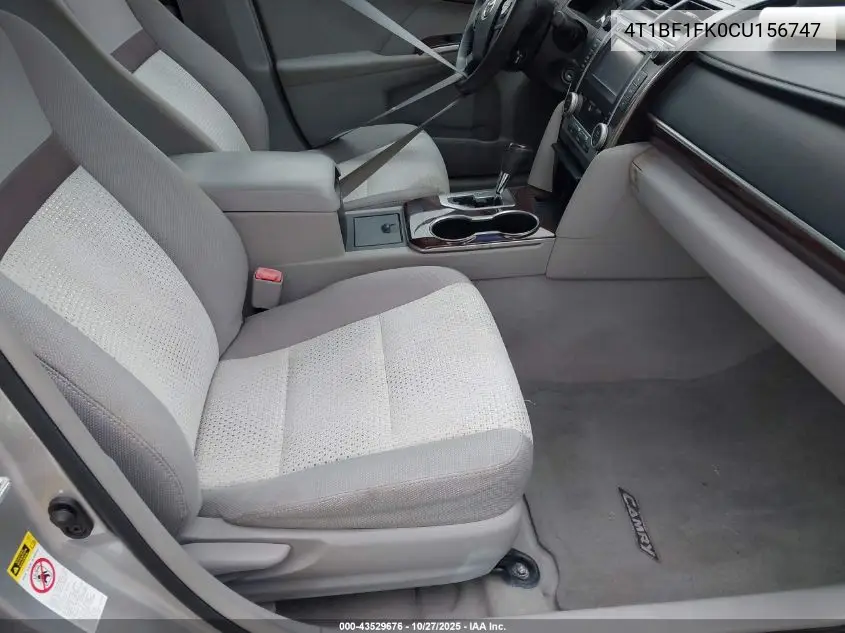 4T1BF1FK0CU156747 2012 Toyota Camry Xle