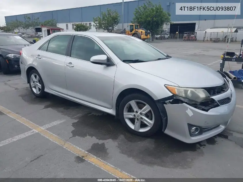 4T1BF1FK5CU093807 2012 Toyota Camry Se