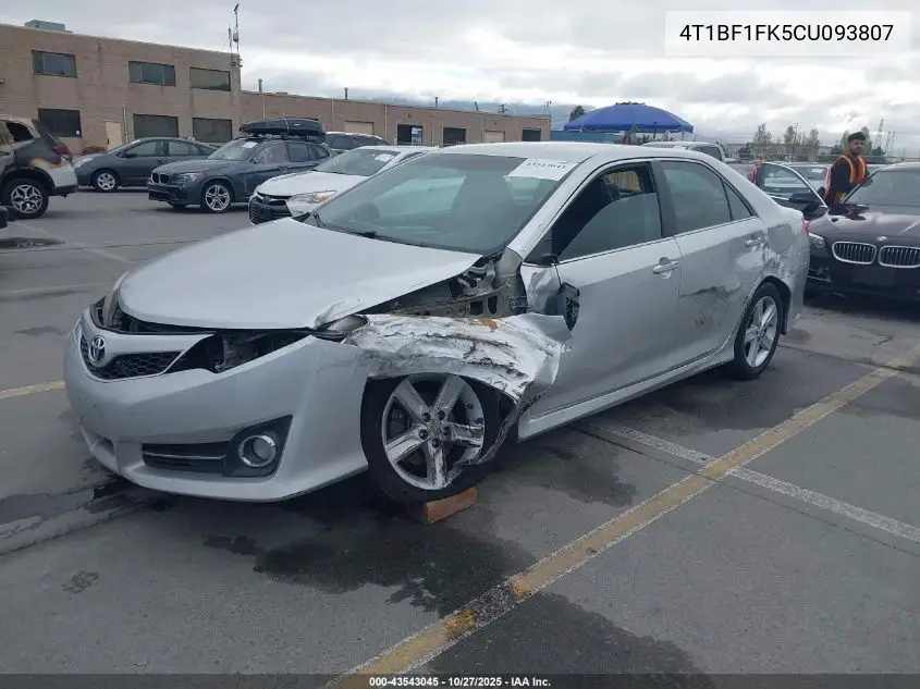 4T1BF1FK5CU093807 2012 Toyota Camry Se
