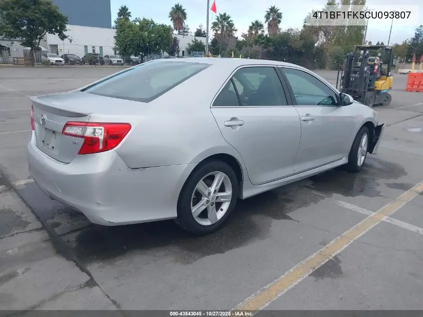 4T1BF1FK5CU093807 2012 Toyota Camry Se