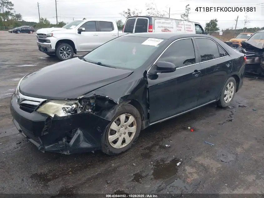 4T1BF1FK0CU061881 2012 Toyota Camry Le