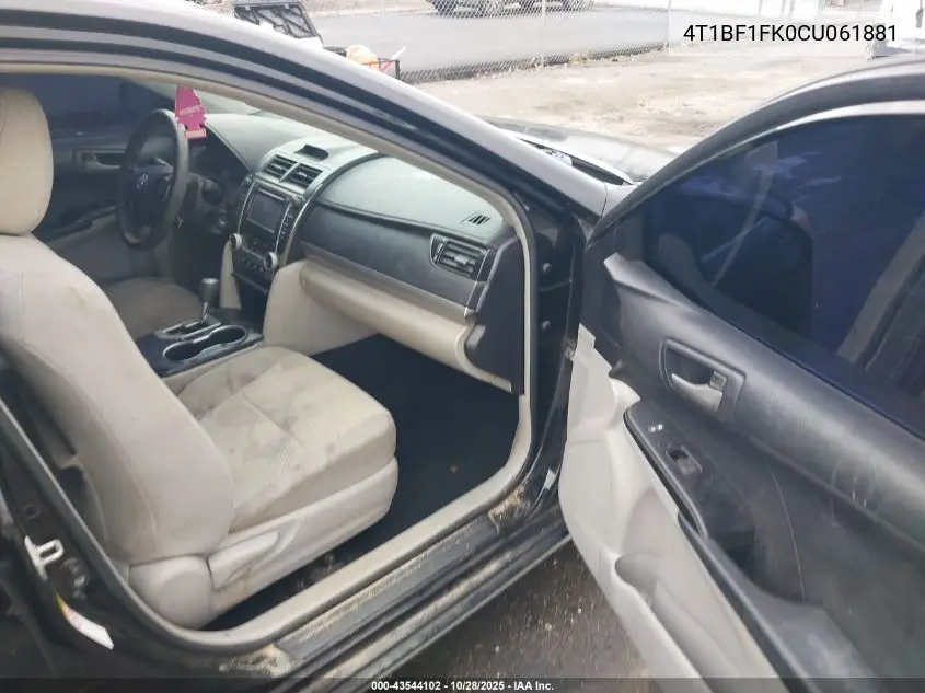 4T1BF1FK0CU061881 2012 Toyota Camry Le