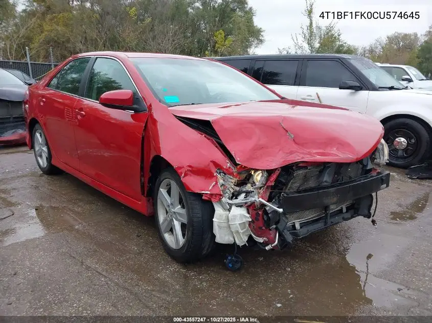 4T1BF1FK0CU574645 2012 Toyota Camry Se