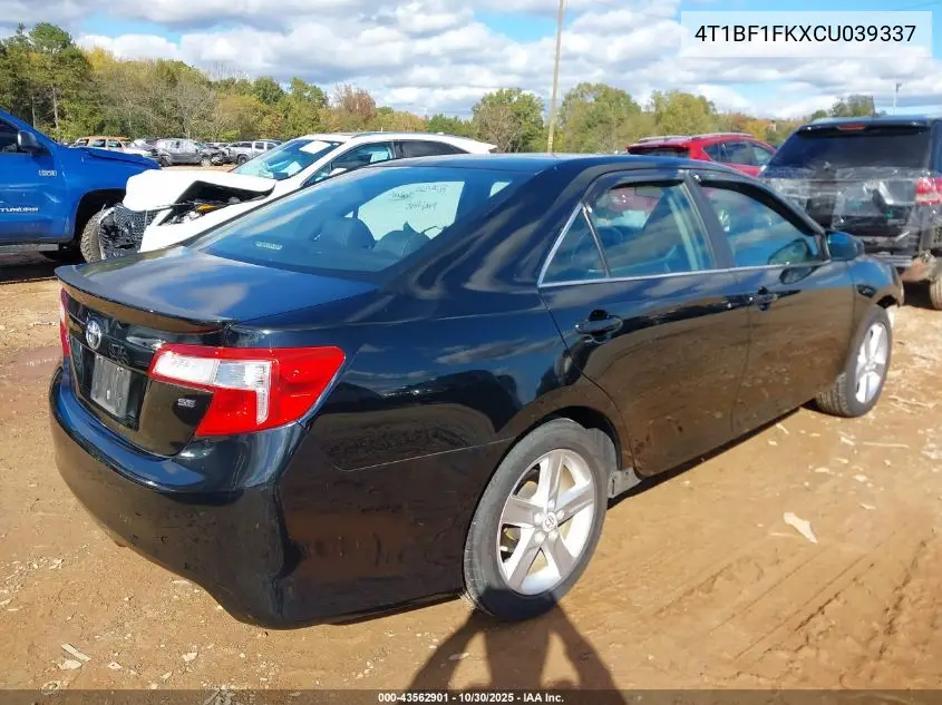 4T1BF1FKXCU039337 2012 Toyota Camry Se