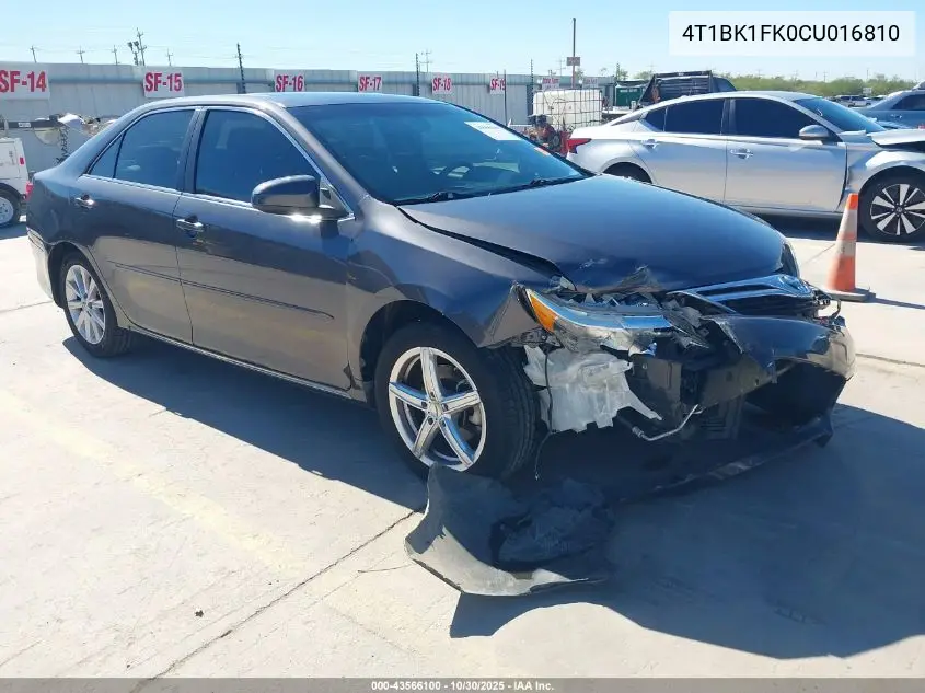 4T1BK1FK0CU016810 2012 Toyota Camry Xle V6