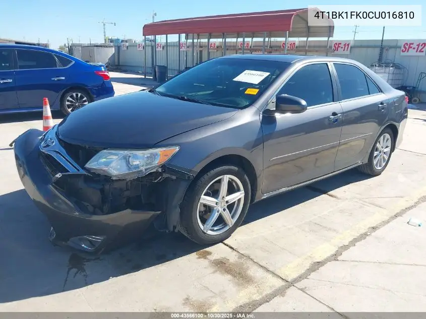 4T1BK1FK0CU016810 2012 Toyota Camry Xle V6
