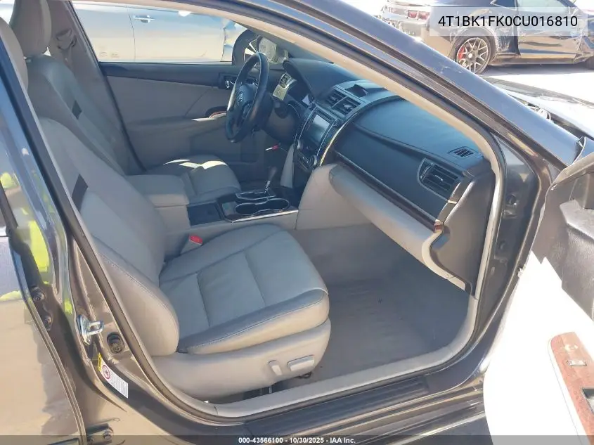 4T1BK1FK0CU016810 2012 Toyota Camry Xle V6