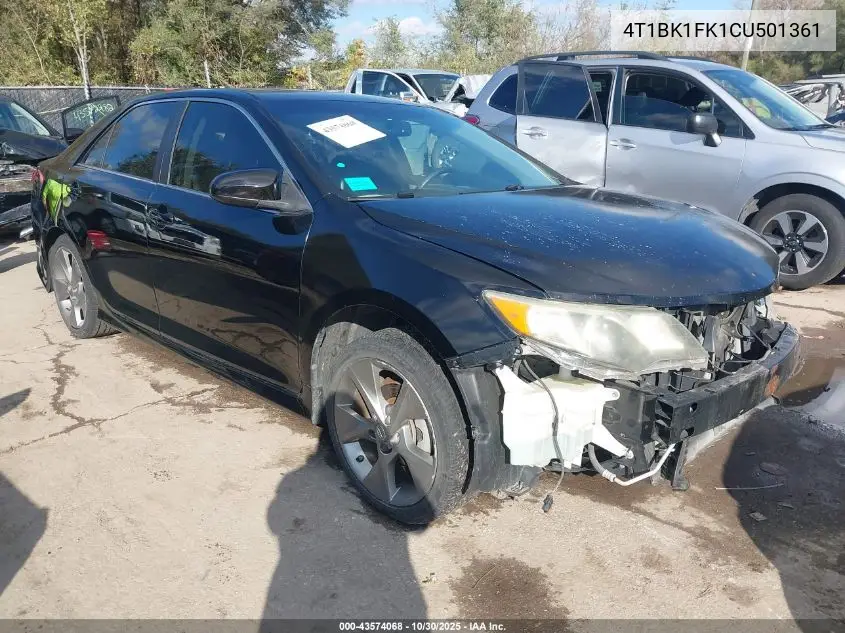 4T1BK1FK1CU501361 2012 Toyota Camry Se V6