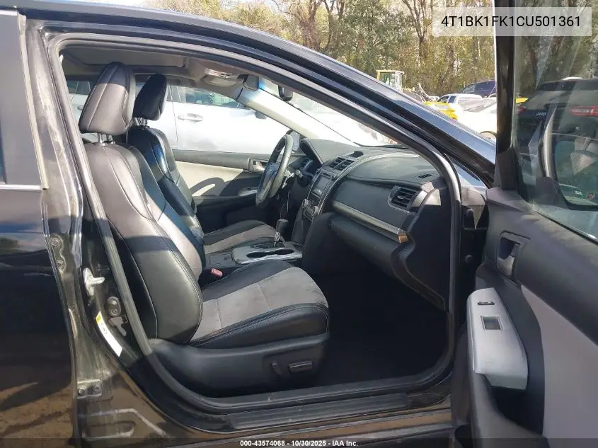 4T1BK1FK1CU501361 2012 Toyota Camry Se V6