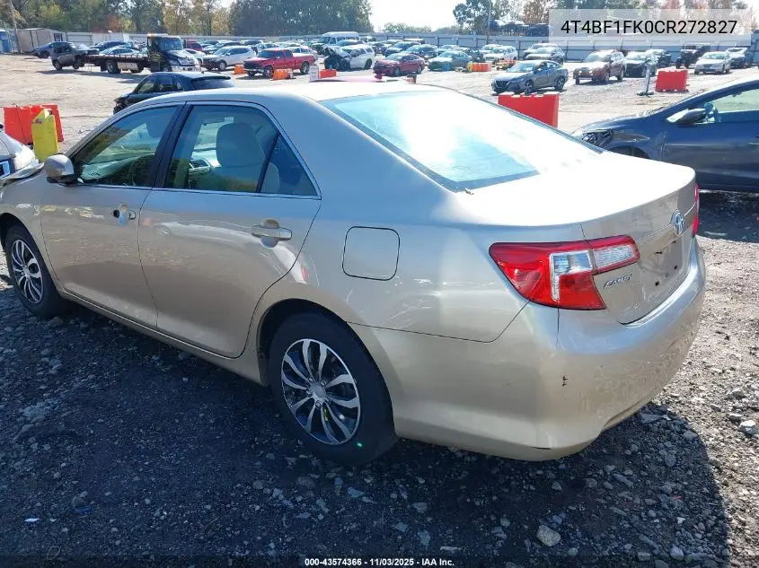 4T4BF1FK0CR272827 2012 Toyota Camry L