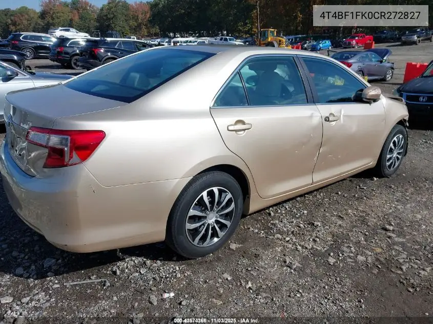 4T4BF1FK0CR272827 2012 Toyota Camry L