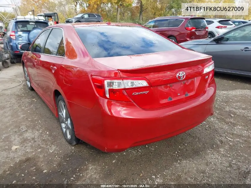 4T1BF1FK8CU627009 2012 Toyota Camry Se Limited Edition