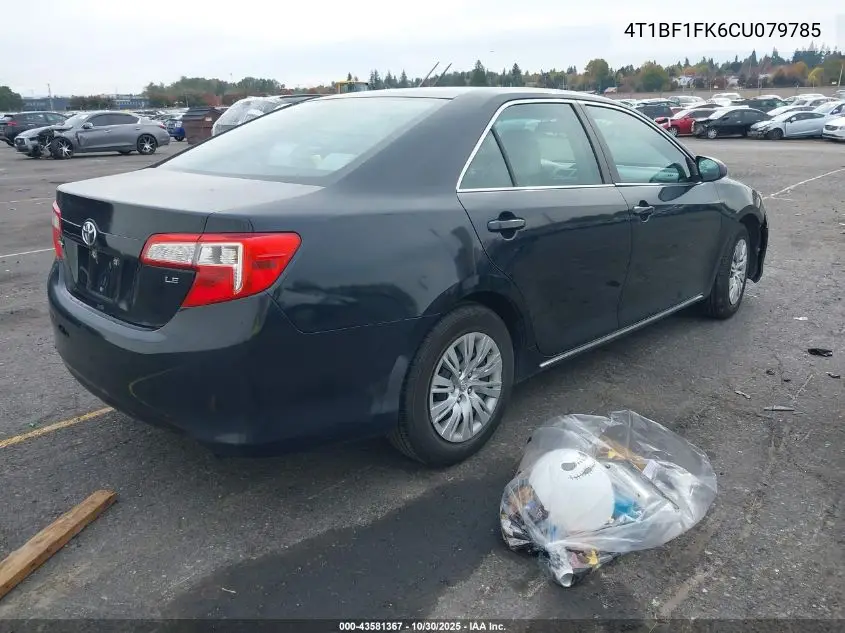 4T1BF1FK6CU079785 2012 Toyota Camry Le
