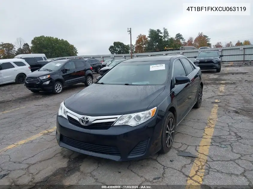 4T1BF1FKXCU063119 2012 Toyota Camry Le