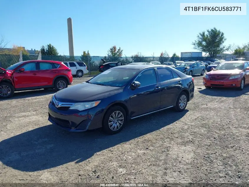 4T1BF1FK6CU583771 2012 Toyota Camry Le