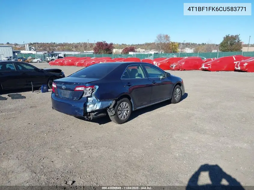 4T1BF1FK6CU583771 2012 Toyota Camry Le