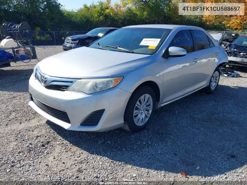 4T1BF1FK1CU588697 2012 Toyota Camry Le