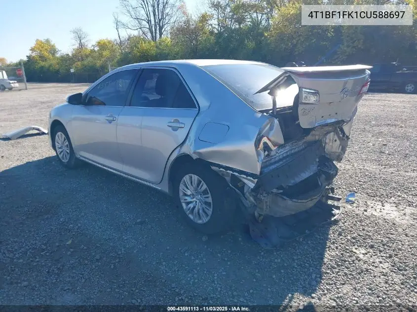4T1BF1FK1CU588697 2012 Toyota Camry Le