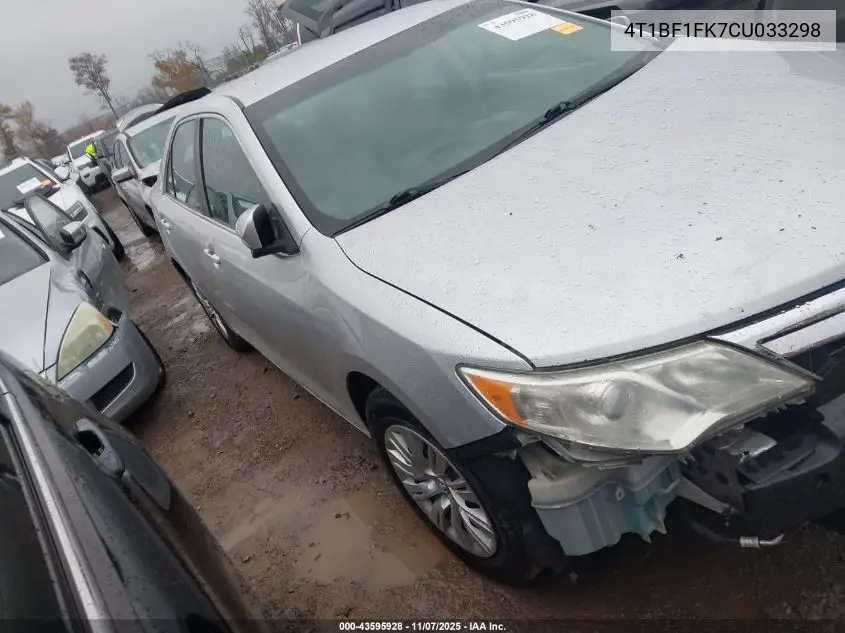 4T1BF1FK7CU033298 2012 Toyota Camry Le