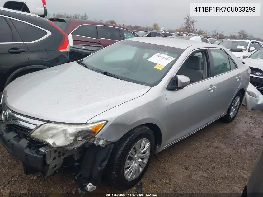 4T1BF1FK7CU033298 2012 Toyota Camry Le